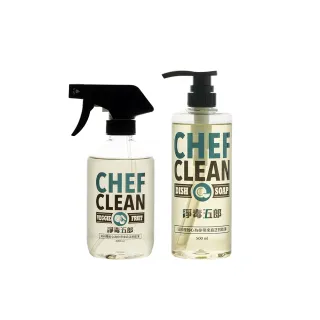 【淨毒五郎★清潔入門組】蔬果清潔劑400ml+碗盤清潔劑500ml(洗碗精 蔬果清潔)