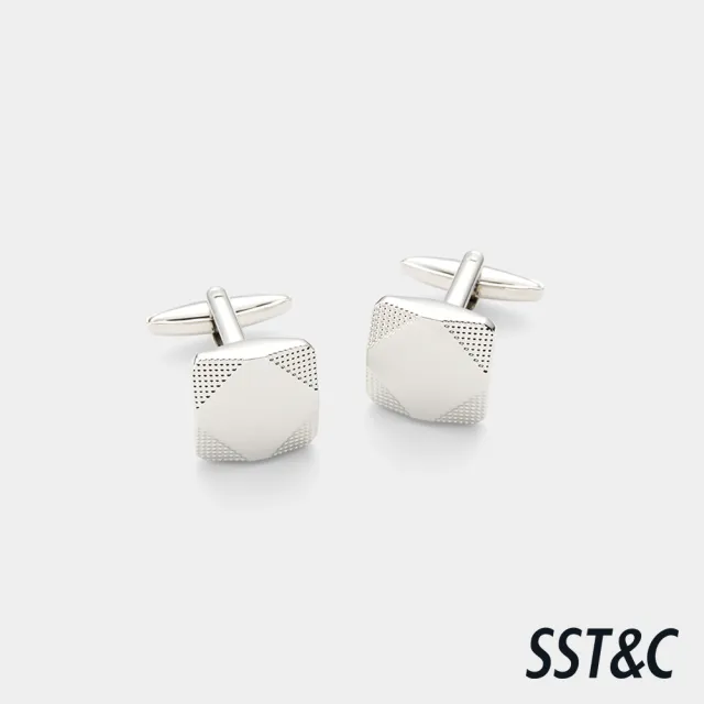 【SST&C】男女同款 銀色立體環形袖釦-825213311061(換季55折)