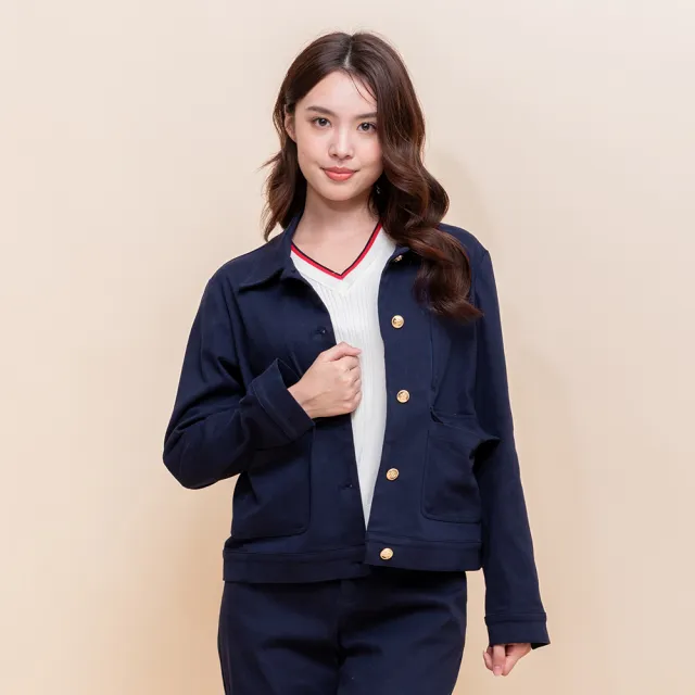 【perng yuh 芃諭名品】率感個性 厚棉 翻領外套(2025 AW Collection|4C秋冬新品上市)