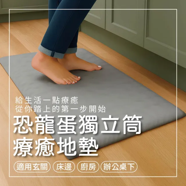 【怪獸】B+ 台灣製 二入組 3D獨立筒結構設計抗疲勞地墊 按摩地墊 58x36cm(紓壓/伸展/減壓)
