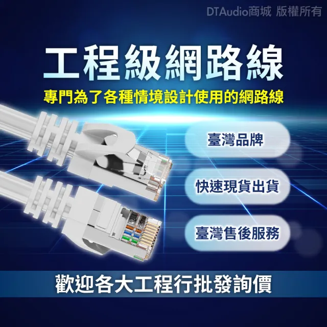 【DTAudio】Cat.6網路線 3m(金屬接頭 RJ45 網路線 ADSL 路由器網路 乙太網路線)