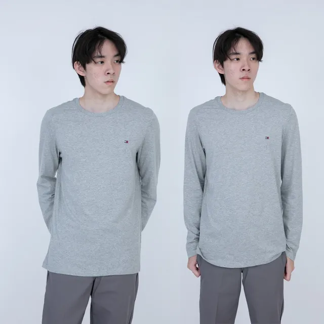 【TOMMY HILFIGER】Tommy Hilfiger 長T 現貨 純棉  薄長袖 電繡logo 大尺碼 長袖 上衣  T恤(長袖 T恤9259)