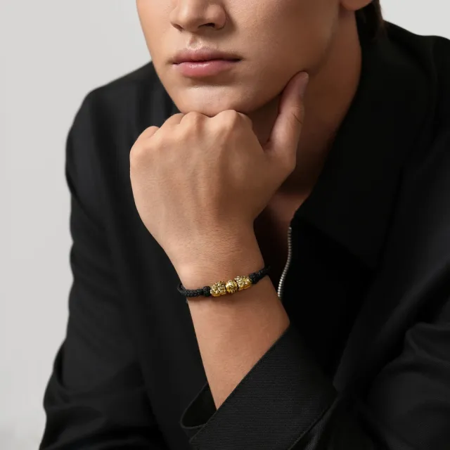 【點睛品】貔貅大明咒 黃金手繩