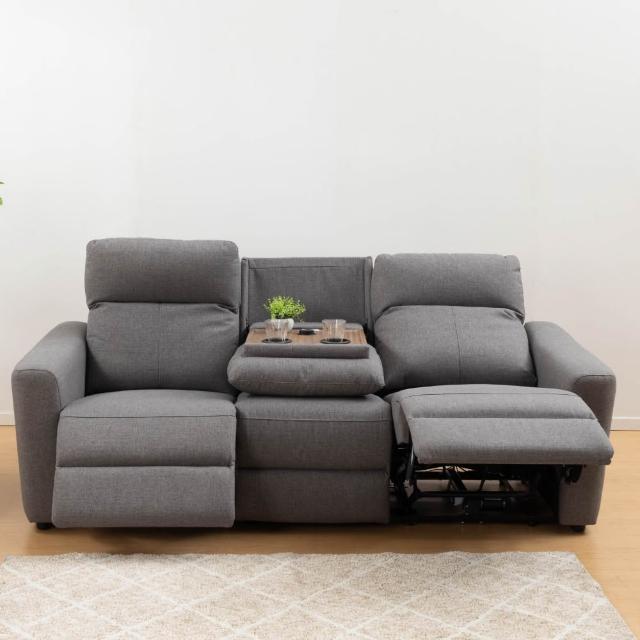 【NITORI 宜得利家居】◎耐磨耐刮 防潑水貓抓布 3人用電動沙發 電動可躺式沙發 UM01 N-S布 AQ-MGY(0)