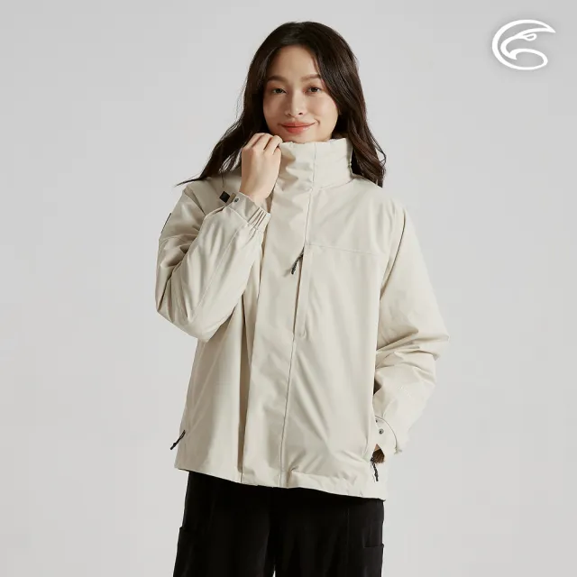 【ADISI】女二件式防水防風透氣保暖外套-內件羊羔絨 AJ2521026 霜卡(防潑水 防水透氣 兩件式 保暖外套)