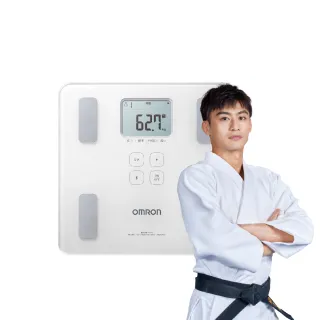 【OMRON 歐姆龍】電子體重計/體脂計 HBF-228T 柔道國手 楊勇緯推薦(白色)