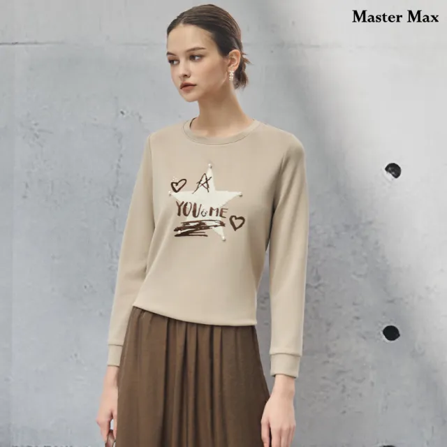 【Master Max】毛毛星星圖案大學T(8527084)