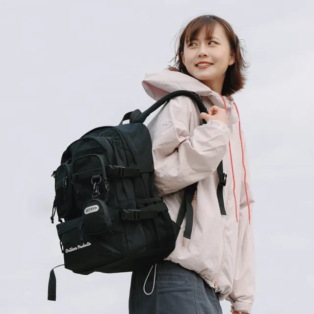 【OUTDOOR】率性學院15.6吋電腦後背包-黑色 OD253119BK