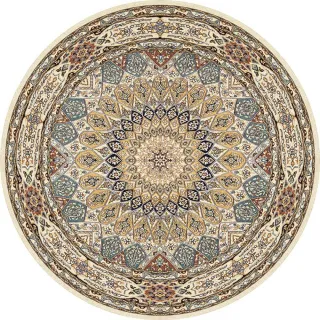 100CM摩洛哥民族風圓形地毯(矽膠防滑底部/可機洗/水晶絨地墊)