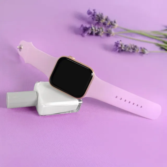 【Watchband】Apple Watch 全系列通用錶帶 蘋果手錶替用矽膠錶帶(黃/淺藍/梅子紫/紫/橘/薰衣草紫/粉/綠/藍)