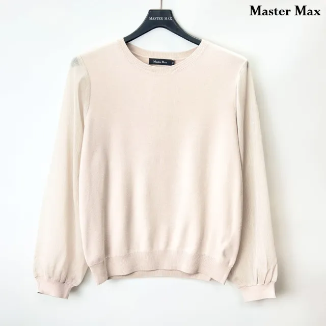 【Master Max】拼接晶閃袖針織上衣(8428066)