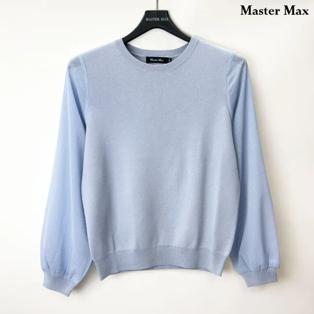 【Master Max】拼接晶閃袖針織上衣(8428066)