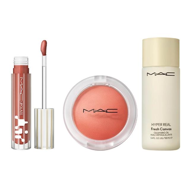 【M.A.C】新品上市 超透亮保濕腮紅組(超透亮冰晶潤唇露5ml+超漾光持色奶凍腮紅7.3g_雙11限定)