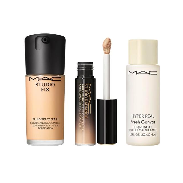 【M.A.C】免修圖持妝濾鏡粉底組(超持妝奢緞遮瑕精華 11ml+超持妝濾鏡粉底液 SPF25/PA++ 30ml/防曬)