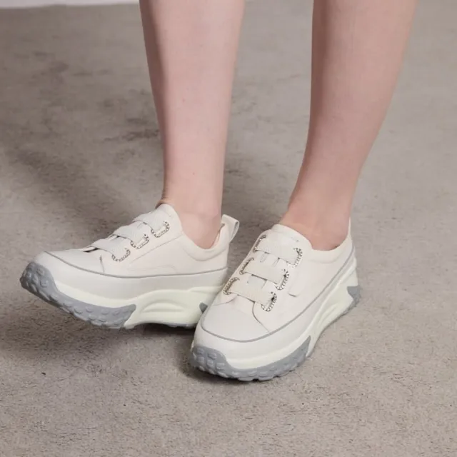 【SuperWands】韓國直送精品真皮厚底增高鞋