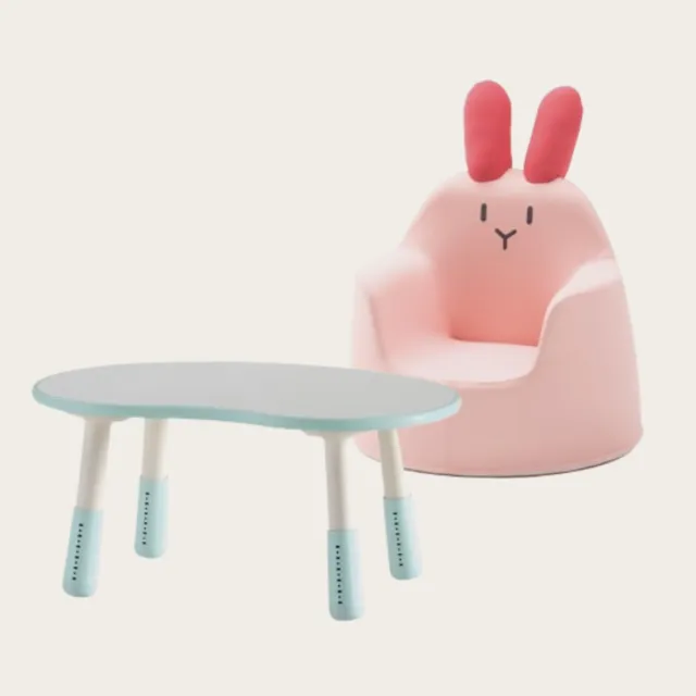 【iloom 怡倫家居】成長桌椅組 800型豌豆桌+ACO小沙發(兒童桌 成長桌 兒童沙發 桌子 小沙發 兒童椅 椅子)