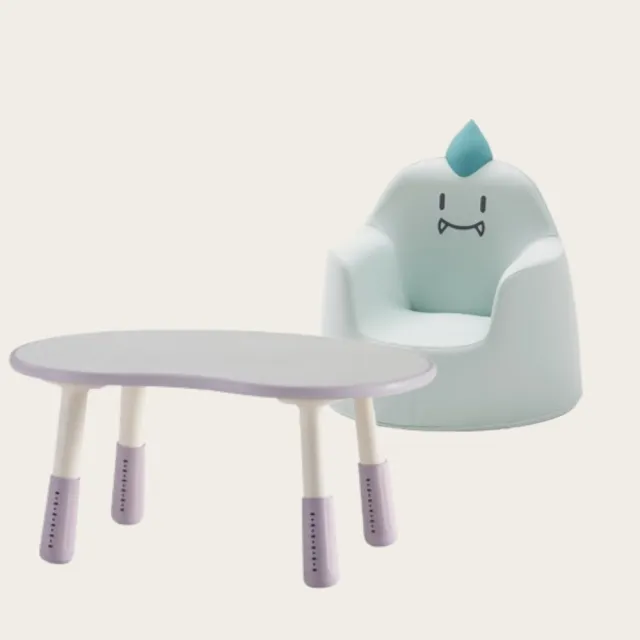 【iloom 怡倫家居】成長桌椅組 800型豌豆桌+ACO小沙發(兒童桌 成長桌 兒童沙發 桌子 小沙發 兒童椅 椅子)