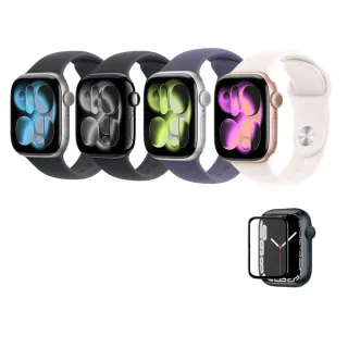 鋼化保貼組【Apple】Apple Watch Series 11 GPS+行動網路 46mm(鋁金屬錶殼搭配運動型錶帶)