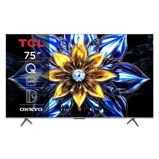 【TCL】58H快配★75型 4K QLED 原生144Hz Google TV 量子智慧連網液晶顯示器-基本安裝(75T8C)