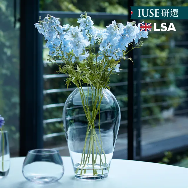 【LSA】英國 LSA FLOWER 花束花器-35cm(歐洲製/玻璃花瓶/透明)