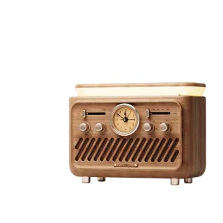 【新川】夜燈+藍牙音箱便攜款(白噪音睡眠音響 收音機造型音響 復古藍牙音箱 送禮好物)