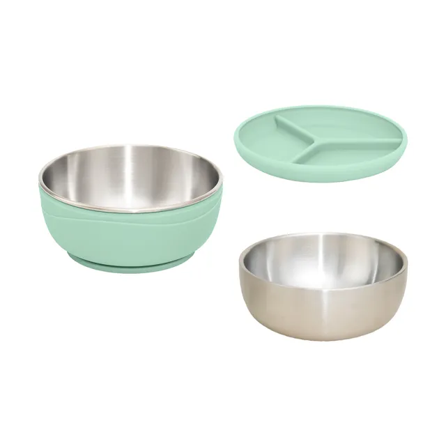 【CYD TERRA 官方直營】PICABOO雙寶碗（雙碗組合/不銹鋼餐碗/防燙隔熱）(極簡收納 學生餐碗)