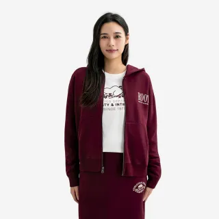 【Roots】Roots女裝- NOUVEAU CLASSIC 連帽外套(酒紅)