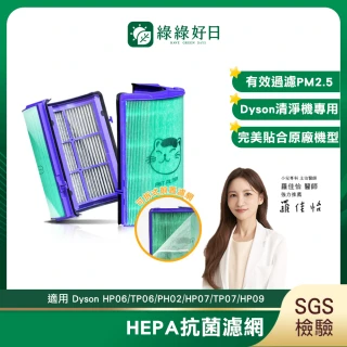 【綠綠好日】適用 戴森 Dyson HP06/TP06/PH02/HP07/TP07/HP09 抗菌HEPA濾芯(濾網)