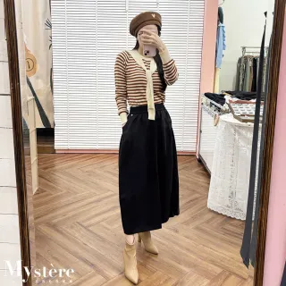 【my stere 我的時尚秘境】雙11 百搭牛仔口袋裙(燈籠裙 花苞裙 蛋形裙 立體剪裁 泡泡裙 鬆緊腰裙
