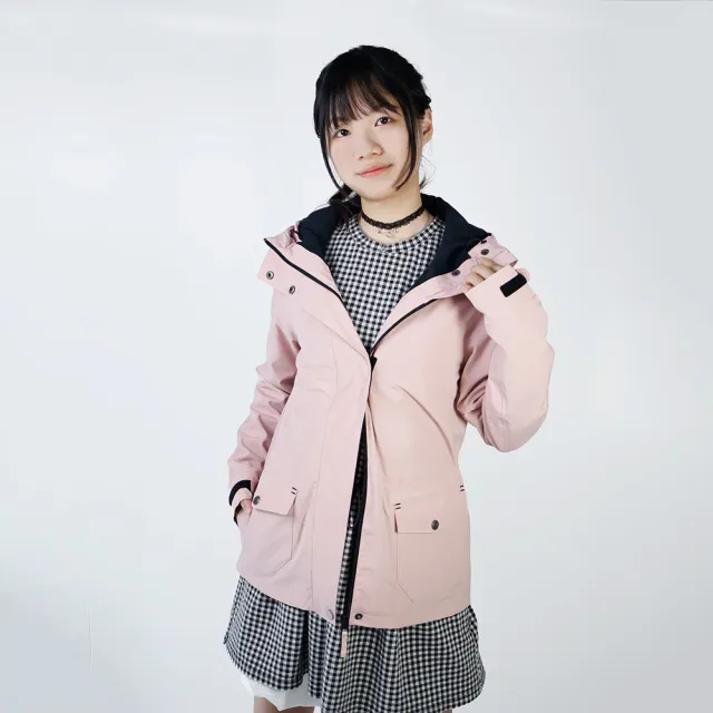 【GFoneone】秋冬女阻菌防水透濕外套-粉紫(高防水係數/透氣/輕量/保暖/多功能)
