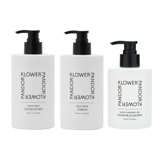 【KLOWER PANDOR】KP記憶香氛 ME TIME時光香水嫩白沐浴露480ml x2+淨嫩抗菌洗手露300ml(多款任選)