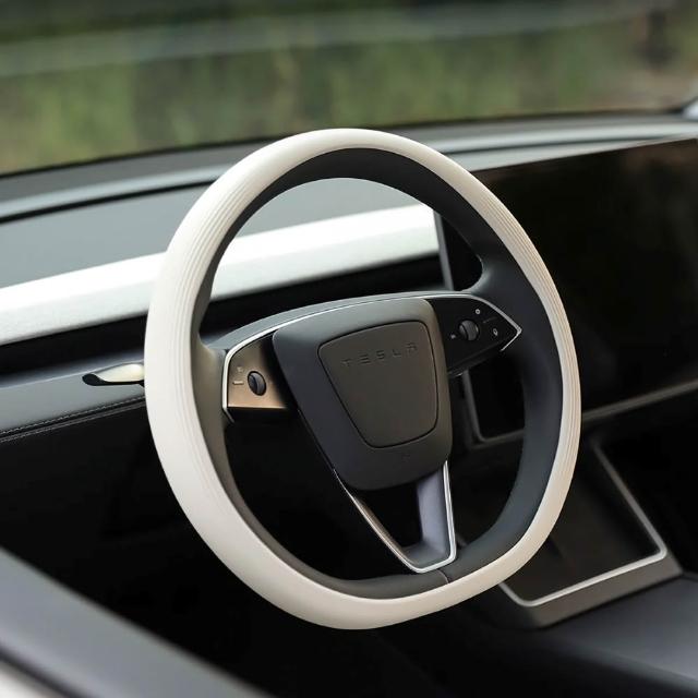 【TPARTS】特斯拉 Model 3／Y  煥新版 矽膠方向盤套 防汗防滑四季通用(方向盤套)