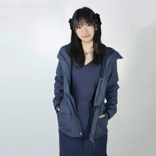 【GFoneone】秋冬女阻菌防水透濕外套-夜藍(高防水係數/透氣/輕量/保暖/多功能)