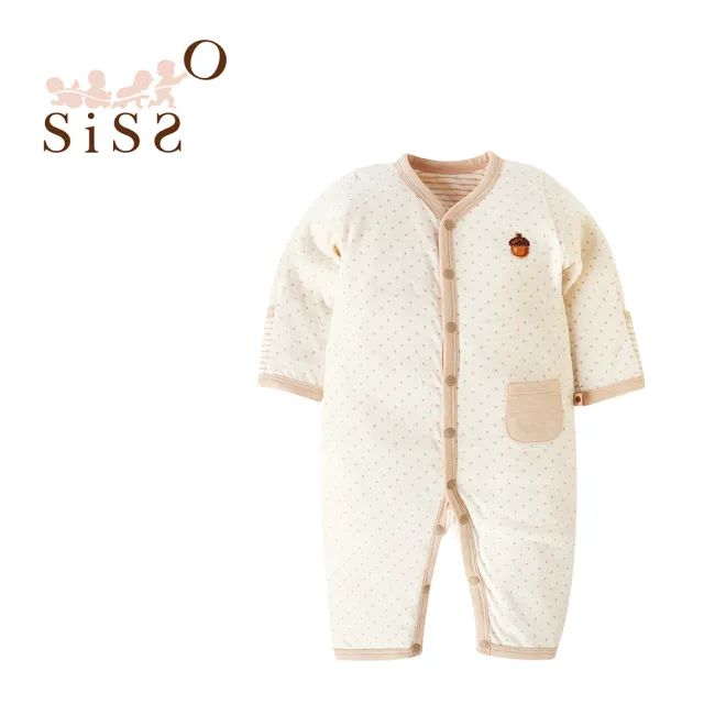 【SISSO】奶茶小松果二重織長袖兔裝