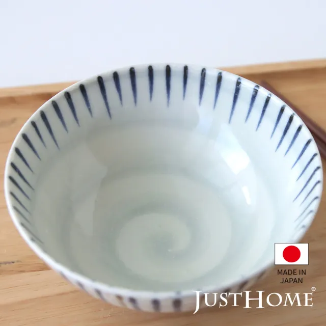 【Just Home】日本製十草陶瓷5吋飯碗4件組-多款可選(碗 飯碗 中式碗 瓷碗 可微波 碗盤)