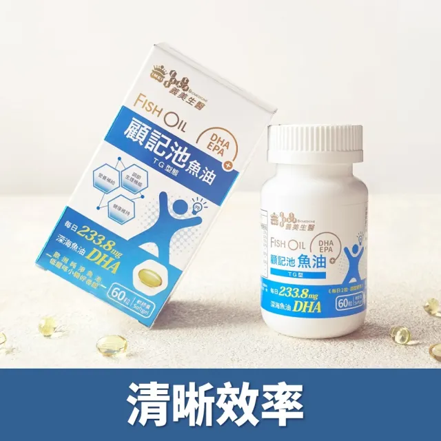 【義美生醫】顧記池魚油(60粒/盒；清晰效率、DHA、EPA)