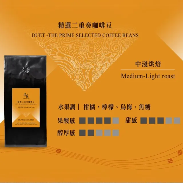 【湛盧咖啡】淺焙／深焙．二重奏綜合咖啡豆．任選2包組（共2包；908g／包；共2種風味；飛利浦EP2220適用）
