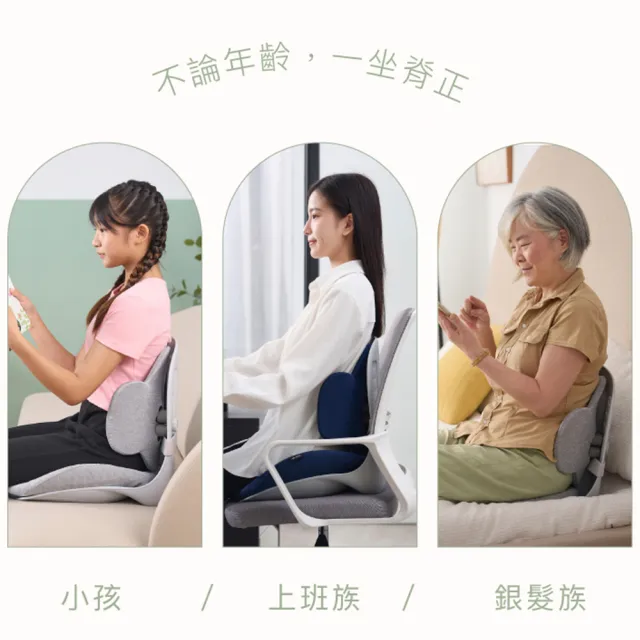 【decopop】一體式美姿減壓坐墊-2入任選 DP-262(矯正坐墊 脊佳墊 調整體態 美姿 護腰 醫師推薦)