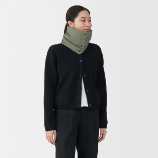 【MUJI 無印良品】撥水加工可攜式保暖領圍(米色/煙燻綠/黑色)