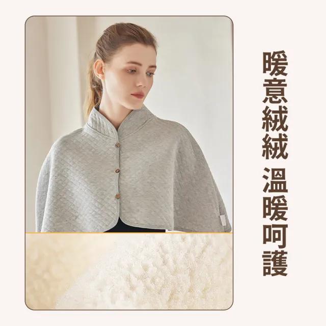 【seeyu】秋冬加絨保暖護肩頸坎肩 月子防寒保暖披肩 加厚鎖溫斗篷(斗篷/護肩帶/哺乳衣)