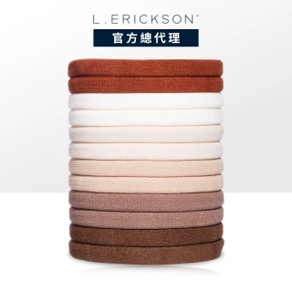 【L. ERICKSON】細版 運動髮圈 12入 〈焦糖棕〉