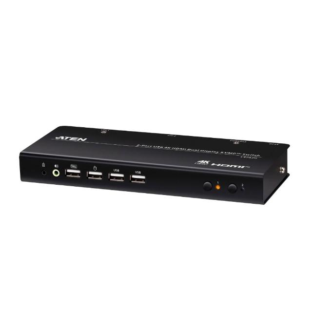 【ATEN】2埠USB 4K HDMI雙螢幕KVMP多電腦切換器(CS742H)