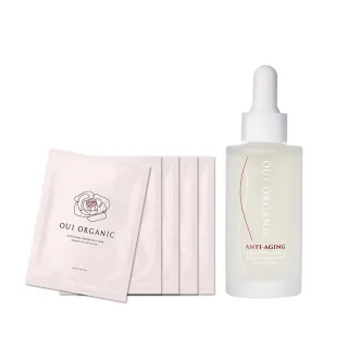 【唯有機】極緻逆齡玫瑰雙精萃(法國絲絨玫瑰時光活膚精華+玫瑰面膜X5)