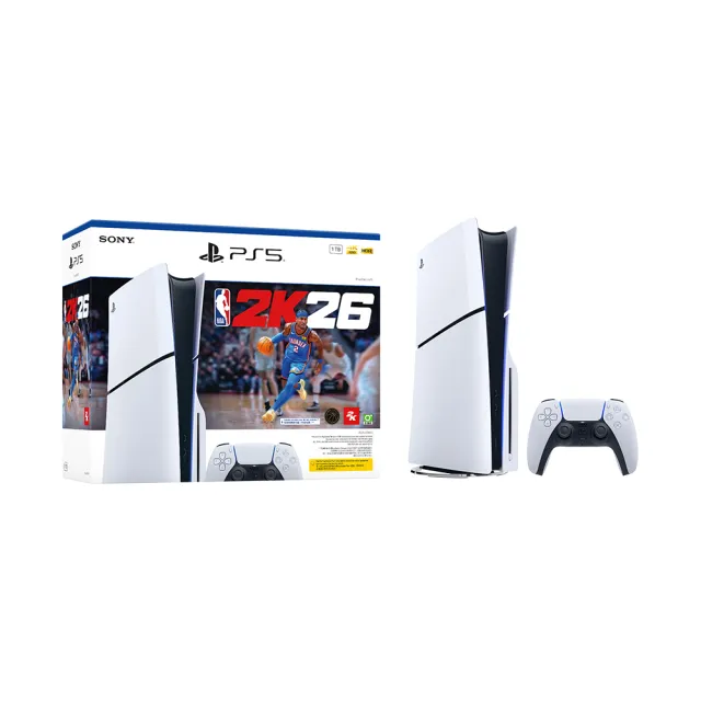 SONY 索尼】New PlayStation 5 光碟版主機NBA 2K26同捆組(PS5 Slim/CFI