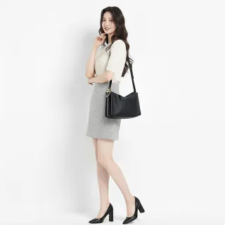 【A&L 老工匠】真皮進口頭層牛皮時尚潮流小方包單肩.斜背包(真皮包包 經典黑)