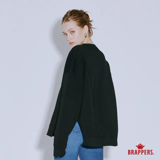 【BRAPPERS】女款 不對稱挖肩剪裁上衣(黑)
