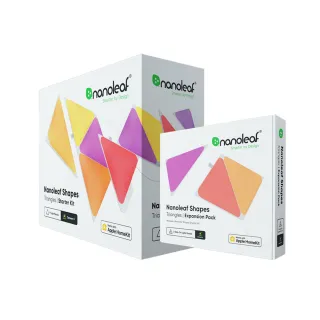 【Nanoleaf】Shapes 造型組合-智能三角燈9片組+3片擴充組(RGB LED 觸控 音樂 氣氛燈 積木 玩具 壁燈)