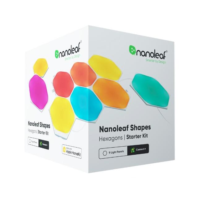 【nanoleaf】Shapes智能六角燈9片(RGB LED 觸控 音樂 氣氛燈 LED燈 像素燈 壁燈 積木 堆疊 組合 玩具)