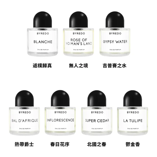【BYREDO】淡香精 50ml(無人之境/返璞歸真/吉普賽之水/鬱金香/春日花序/末日荼蘼/德勒聖圖)