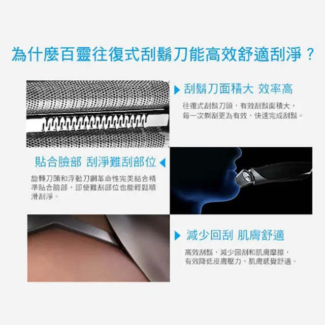 【德國百靈BRAUN】三鋒系列電動刮鬍刀/電鬍刀-黑 3020s-B(刀頭超值組合)